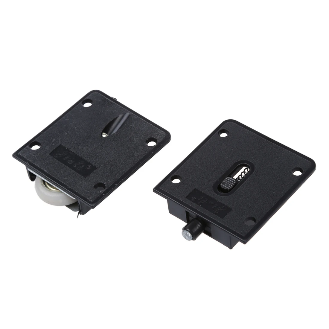 Roupeiro Placa de Plástico Preto 25mm de Diâmetro Da Roda Deslizante Da Porta Do Rolo