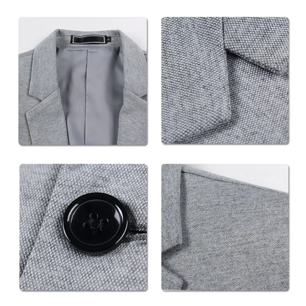 YUNCLOS 2019 Spring Autumn Men's Blazer Casual Slim Fit Jackets Solid Color Men Blazer Jackets High Quality Terno Masculino
