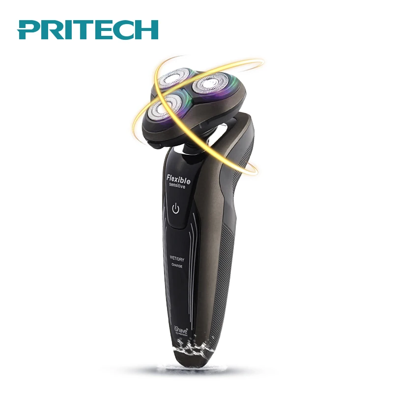 

PRITECH Rechargeable Electric Shaver Dry Wet 3D Head Shaving Waterproof Electric Razor Face Care Men Beard Trimmer #1438