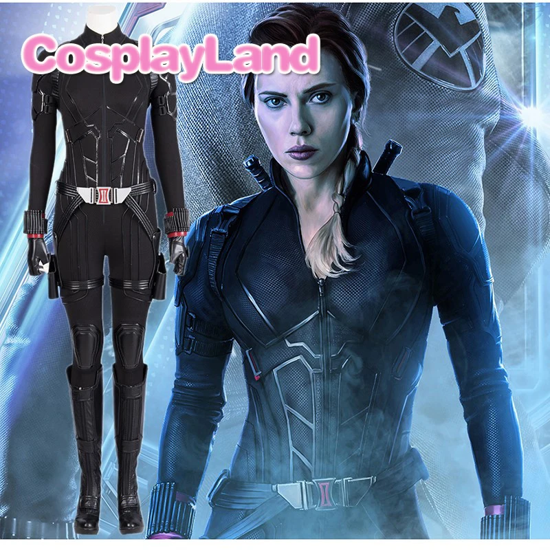 2019 Avengers 4 Endgame Black Widow Cosplay Costume Women Halloween Carnival Party Black Widow Avengers 4 Superhero CustomMade