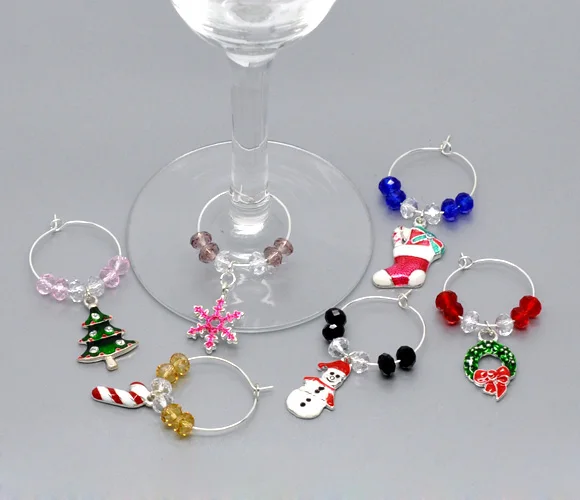 hoomall 1box wine charms christmas decorations charm pendants christmas wine glass marker mixed christmas gifts party supplies in party diy decorations from - Christmas Wine Charms hoomall 1box wine charms christmas decorations charm pendants christmas wine glass marker mixed christmas gifts party supplies in party diy decorations from - Christmas Wine Charms