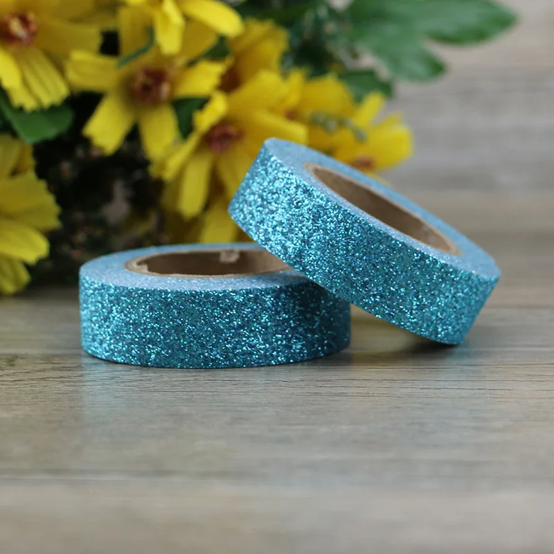 

1X Bright BLUE powder Washi Tape Scrapbooking tool Party Kawaii Cute Decorative Paper Crafts tape