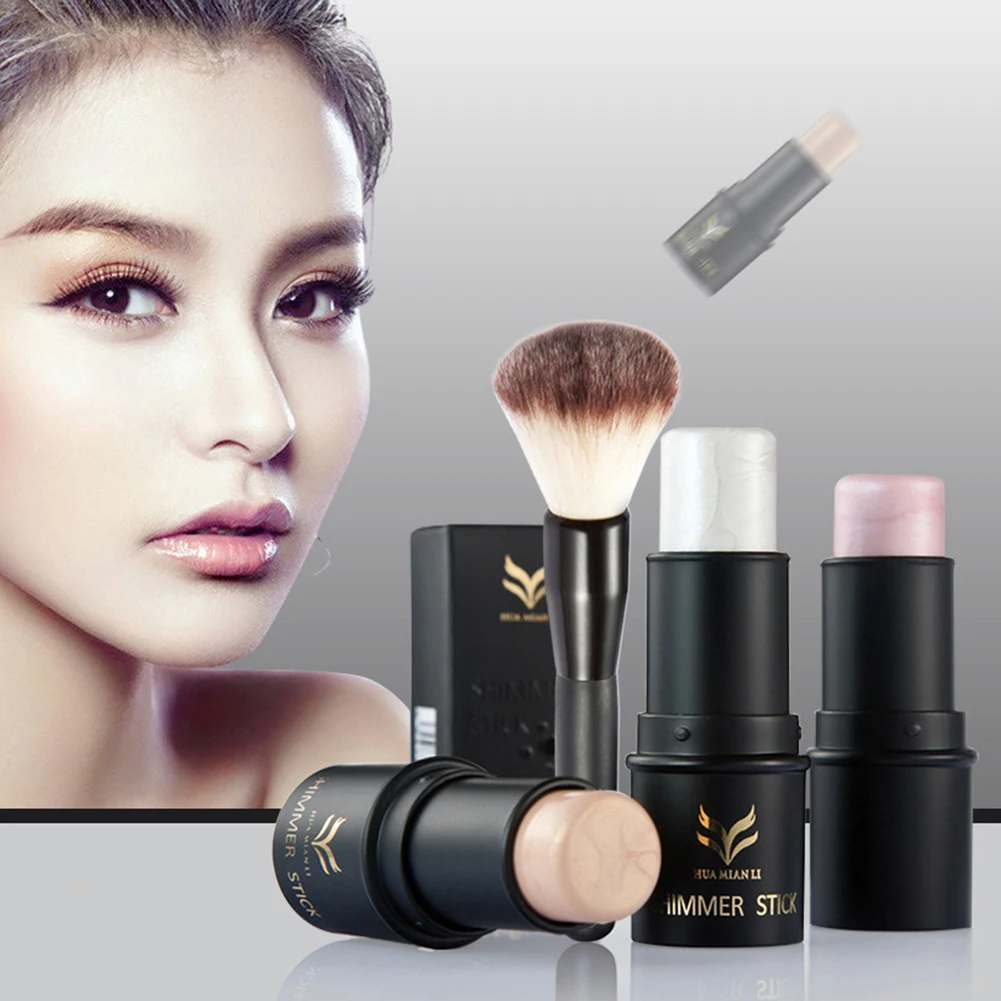 Women Concealer Highlight Contour Stick Round Head Brush Cosmetics Make Up Tool in Makeup Sets