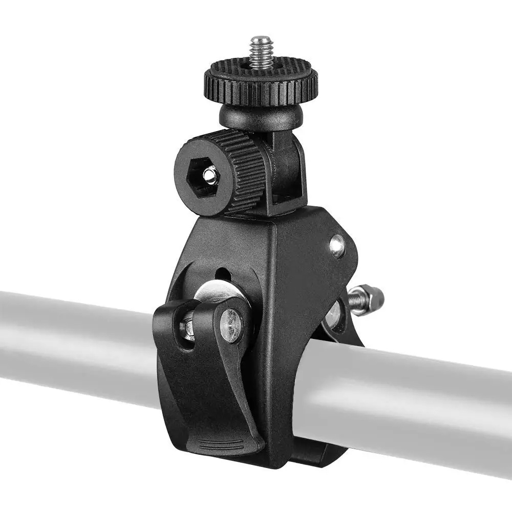 

Super Clamp Quick Release Pipe Bar Clamp Bike Clamp w/ 1/4" Tripod Head for Light Camera phone, Work on Motorcycle/Bike/Rod Bar