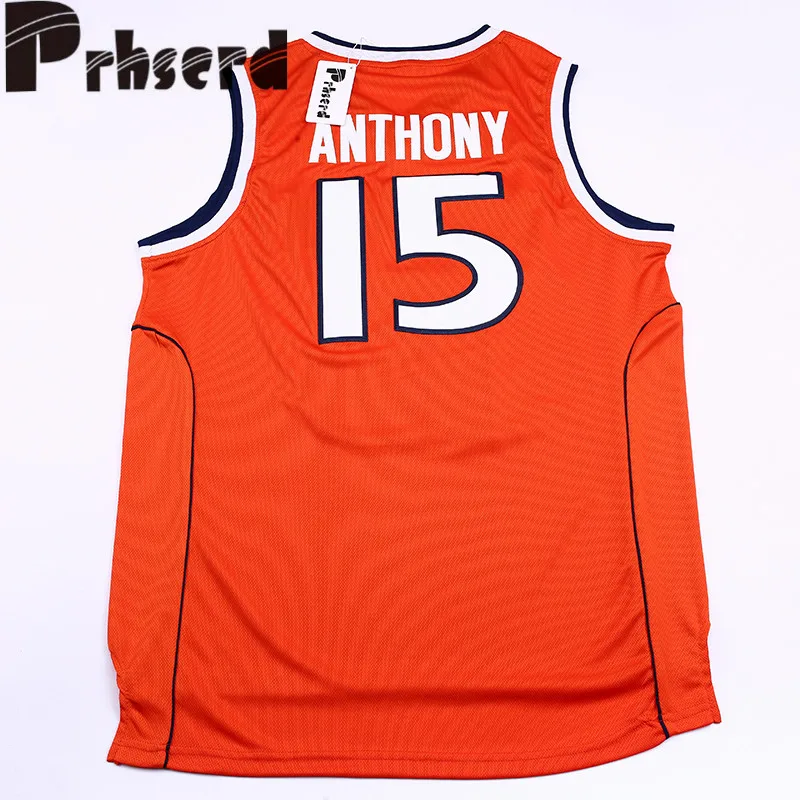 Mens 15 Carmelo Anthony College Embroidered Throwback Basketball Jerseysbasketball jersey