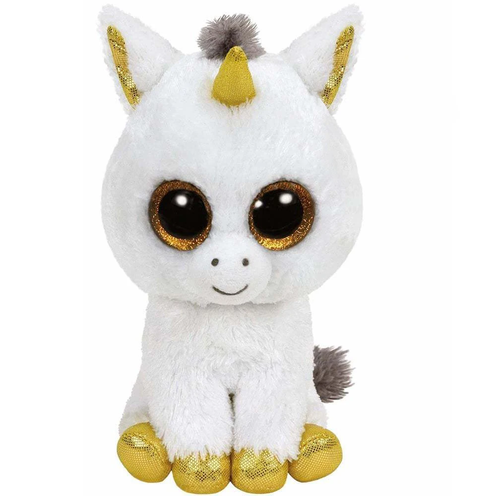 TY Beanie Boos Pegasus the Unicorn Beanie Babies Plush Stuffed Doll Toy Collectible Soft Big Eyes Plush Toys