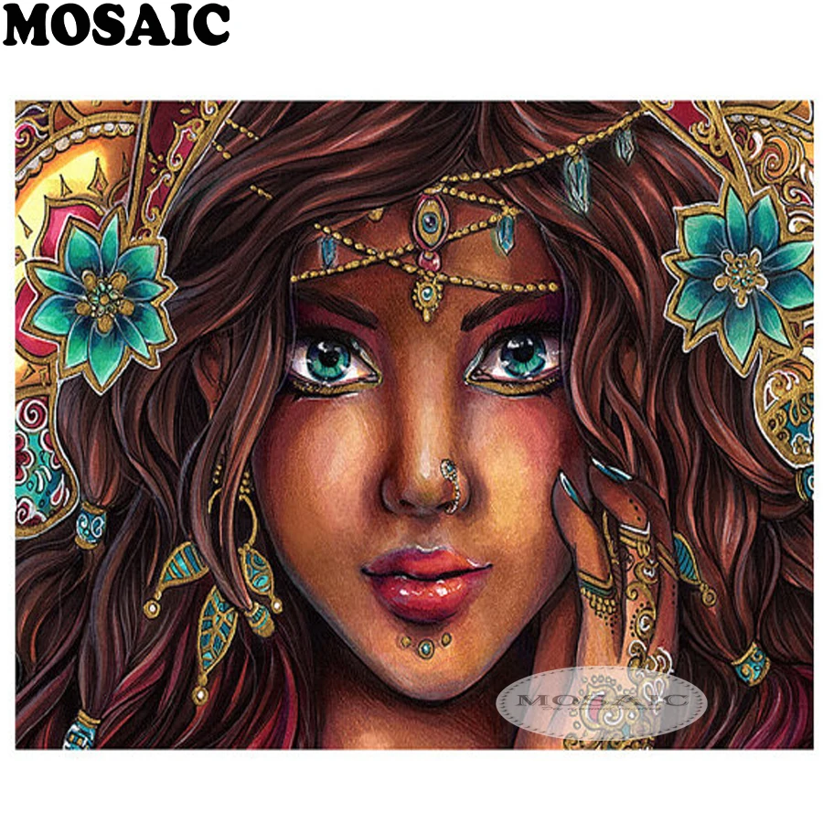 5d Diy Diamond Painting Indian beauty sale Diamond Emboridery Pattern