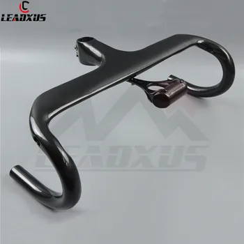 

LEADXUS GIHB02 Integrated Carbon Handlebar Glossy Road Bicycle Handlebar/Bent Bar Carbon Bike Handlebar Size 400/420/440mm