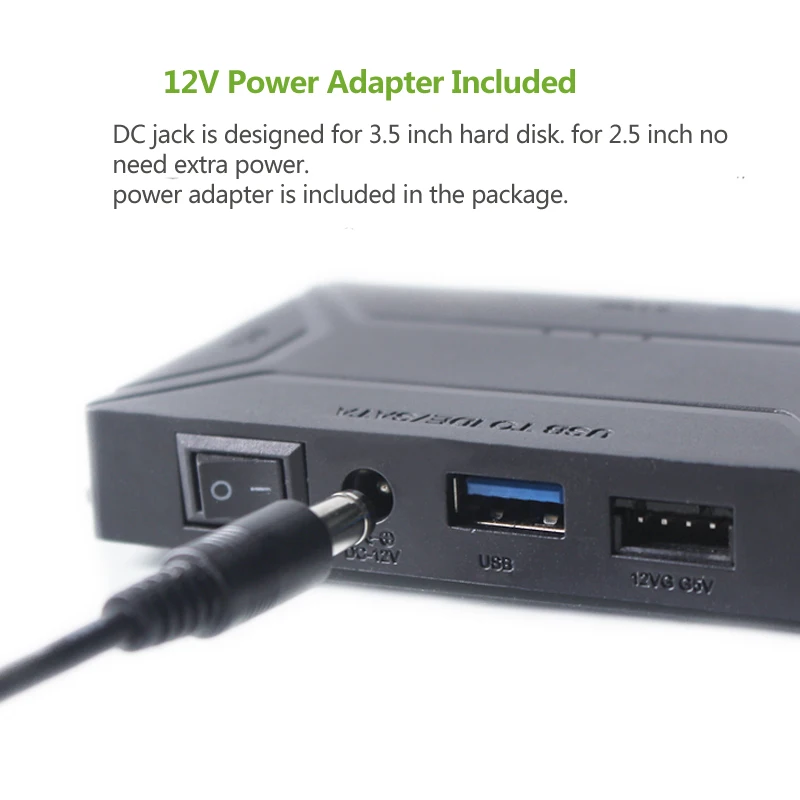 ULT-BEST USB to IDE SATA Converter Adapter Hard Drive Disk SATA to USB3.0 for 2.5/3.5/5.25 Optical Drive HDD SSD with Power