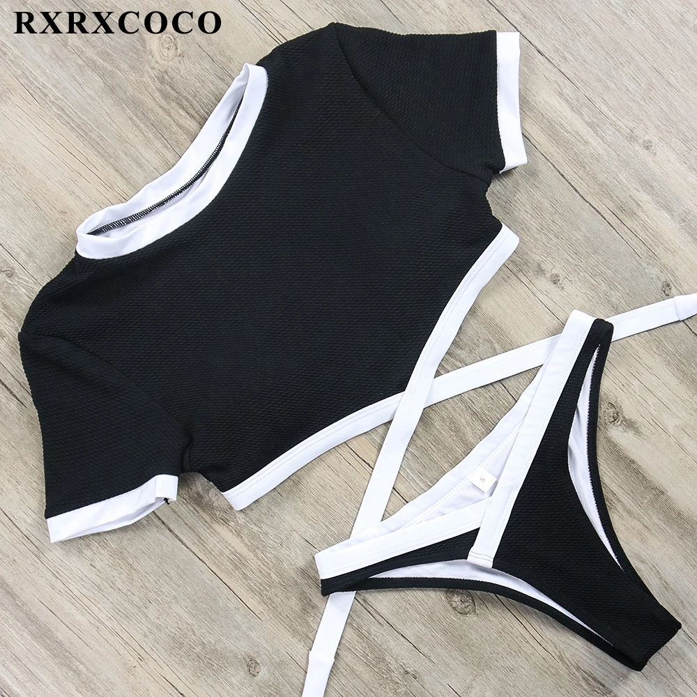 RXRXCOCO Hot Sexy Bikinis 2019 Mujer Long Sleeve Swimsuit Push Up Bikini Set Thong Biquinis Solid Swimwear Women Traje De Bano RXRXCOCO Hot Sexy Bikinis 2019 Mujer Long Sleeve Swimsuit Push Up Bikini Set Thong Biquinis Solid Swimwear Women Traje De Bano
