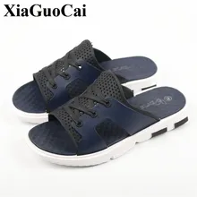 Новая обувь; мужские летние шлепанцы без шнуровки; повседневная обувь на плоской подошве; мягкие легкие дизайнерские Нескользящие шлепанцы для ванной; пляжные сандалии для улицы