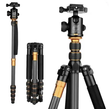 

QZSD Carbon Fiber Tripod Camera Portable Traveling Tripod For Camera Ball Head Monopod Digital Camera Tripod Send By DHL