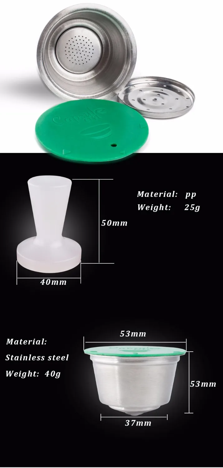 Capsulone/металлическая капсула из нержавеющей стали, совместимая с автоматом dolcee gusto, пополняемая многоразовая капсула/подарок кофе кафе
