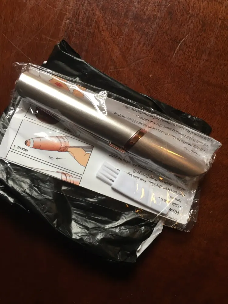 Epilator Mini Eyebrow Trimmer Micro Blade Technology photo review