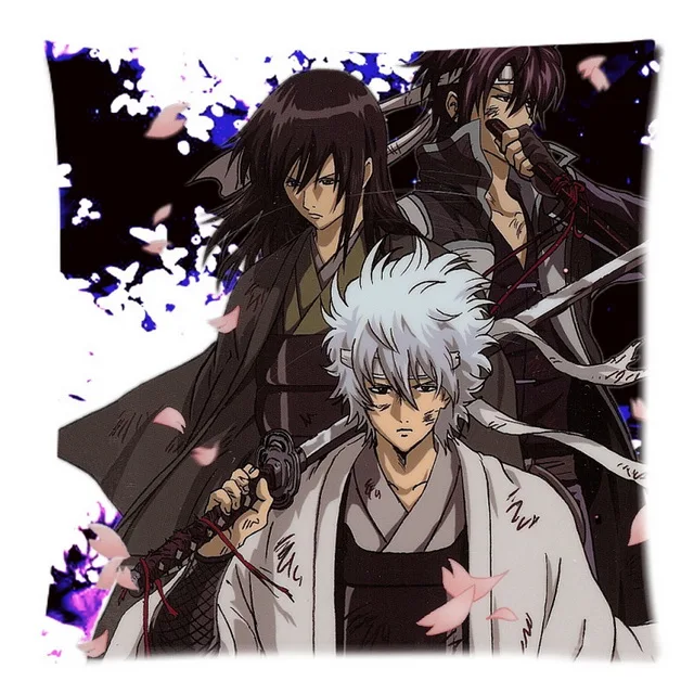 Gintama Cushion Cover Anime Home Car Decorative Throw Pillows Case New Arrival Custom Polyester Almofada Cover Cushion Cover Decorative Throw Pillows Casethrow Pillow Cases Aliexpress