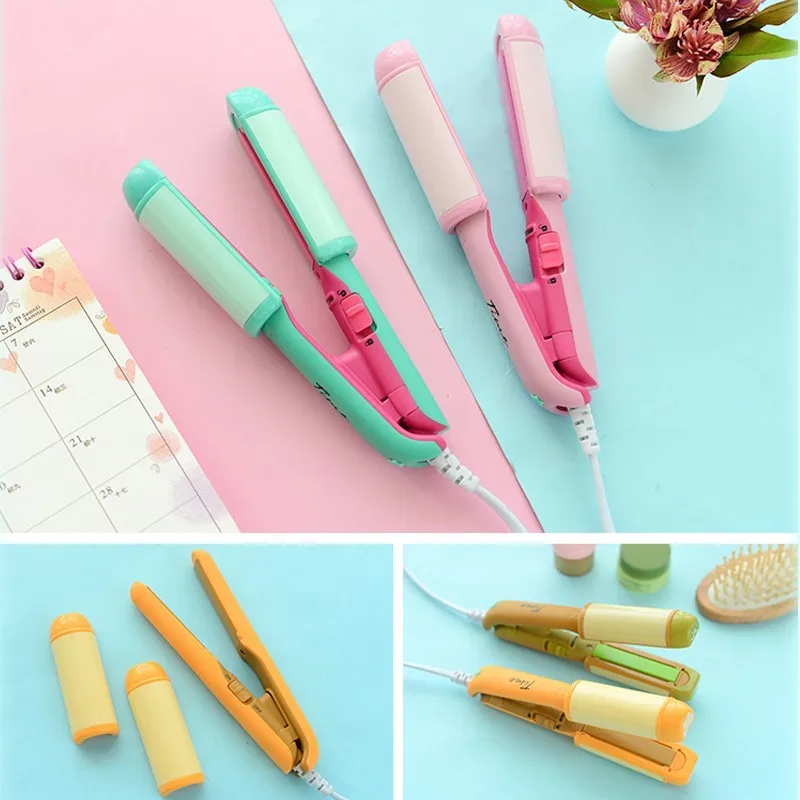 New Arrival Korea Cute Fruit Mini Straightning and Curling Irons Portable Hair Curler Small Size Straightener-10