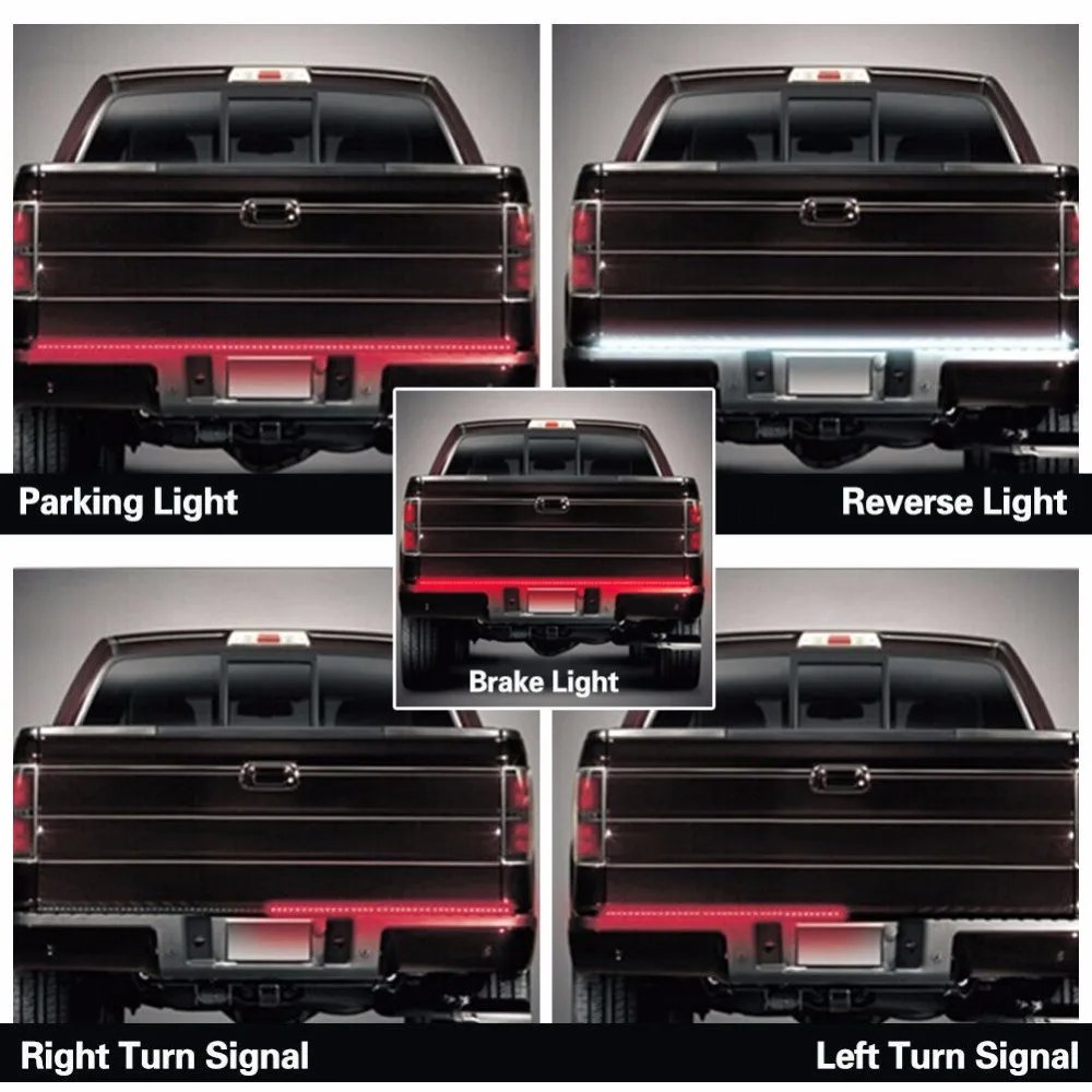 KEYECU 6" 5-Функция Задняя Крышка багажника Стоп сигнал бар Светодиодные ленты пикап Внедорожник для Chevrolet Dodge Ford б/у