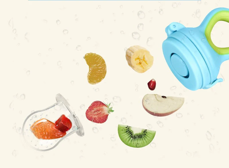 Baby Fruits And Vegetables Teether Infant Bite Bags Pacifier Reassure Chlidren Silicone Buckle Drinkers  (28)