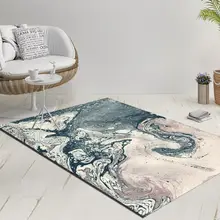 Else Nordec черно-белый ikat скандинавский геометрический 3d принт Противоскользящий килим моющийся декоративный килим Площадь Ковер богемный ковер