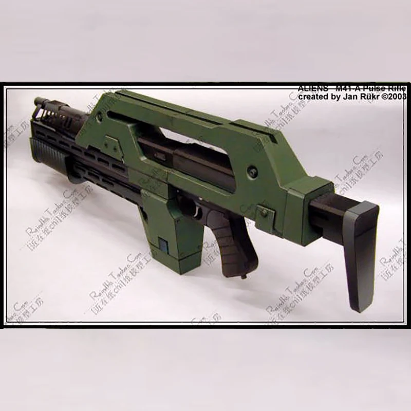 DIY 3D головоломка 1:1 бумажный пистолет модель инопланетяне M41 A импульсная винтовка