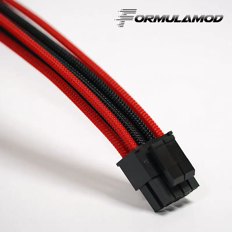 FormulaMod Fm-CPU8P-C ، وحدة المعالجة المركزية 8Pin الطاقة تمديد كابلات ، اللوحة 18AWG 8Pin متعدد الألوان مطابقة تمديد كابلات