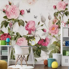 Hand-painted flower plant living room TV background wall custom high-end mural factory wholesale wallpaper mural photo wall Hand-painted flower plant living room TV background wall custom high-end mural factory wholesale wallpaper mural photo wall