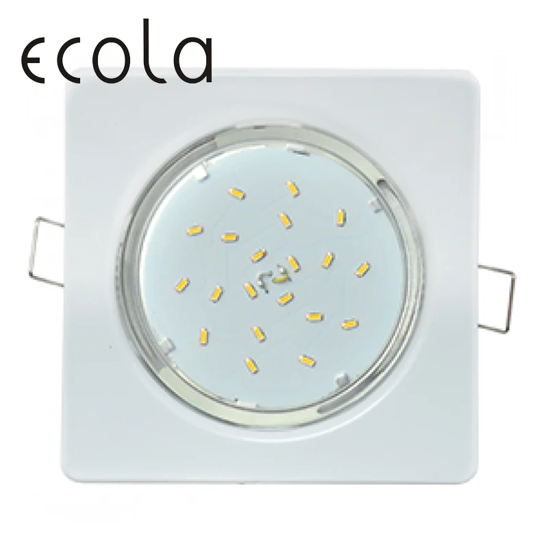Best Price Ecola GX53 H4 Recessed Ceiling Downlight Spotlight Spot Lamp gx53 square flat open edge 106x41