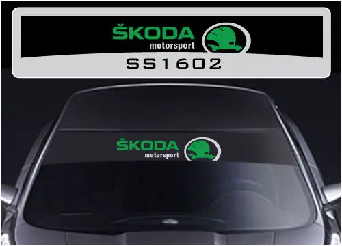 

for Skoda motorsport sun strip graphics stickers decals sunstrip Fabia