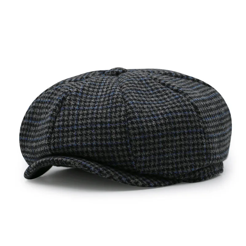 Осенняя мода, женские шапки Newsboy, зимняя повседневная купольная Кепка, британский стиль, клетчатая кепка s, ретро газетные шапки, женские шапки художника, мужские