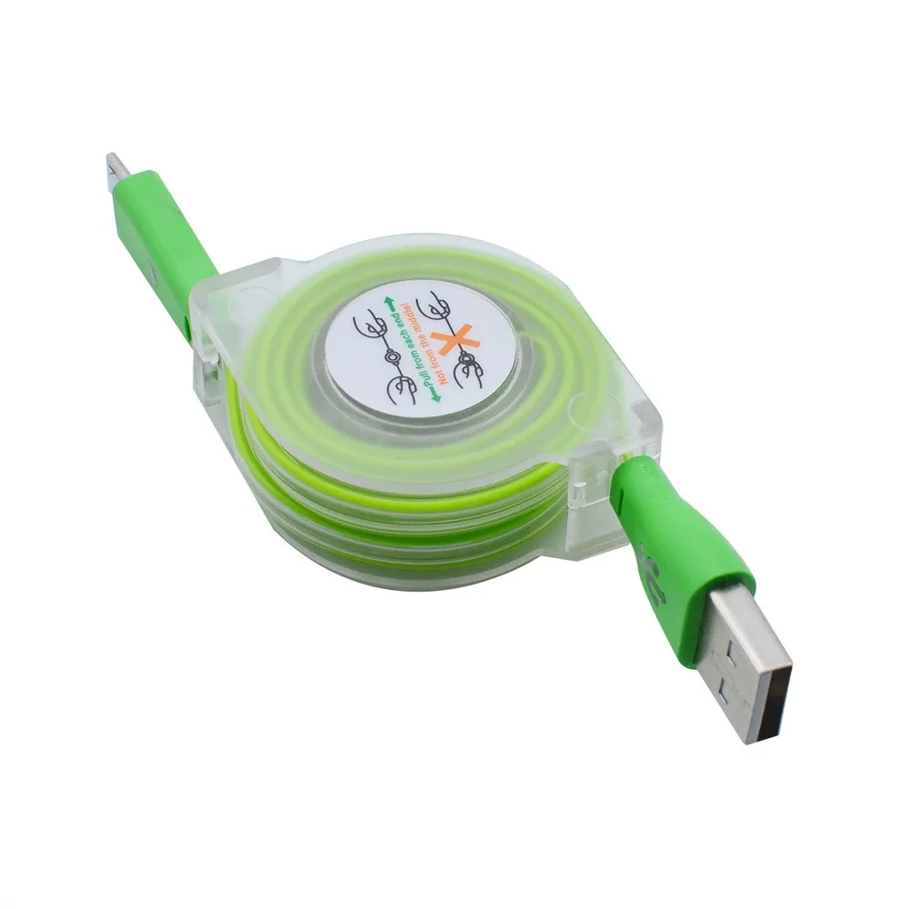 Светодиодный светильник Micro USB быстрая зарядка USB кабель для передачи данных для мобильного телефона шнур для быстрой зарядки данных - Цвет: Зеленый