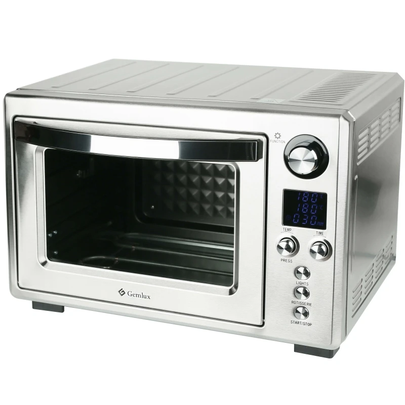 Мини-печь GEMLUX GL-OR-1632 (мощность 1600 Вт, объем 32 л, электронное управление, корпус из нержавеющей стали)