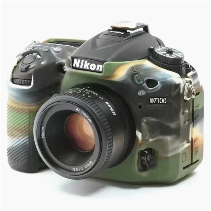 Мягкий силиконовый чехол защитный для камеры nikon D7100/D7200 резиновая крышка сумка