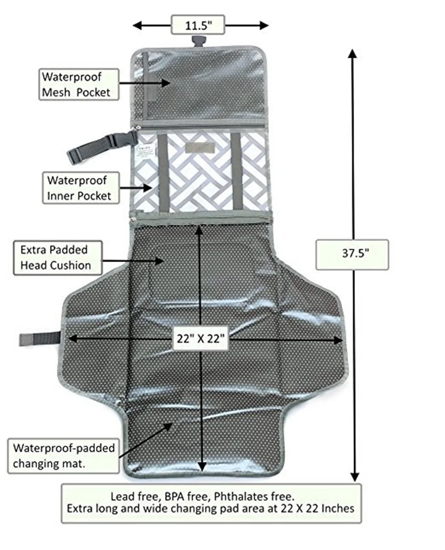 Пеленальный Коврик для ребенка, водонепроницаемая сумка для мамы, детская коляска, переносная Пеленка, пеленальный коврик для путешествий, пеленальная станция, пеленка, клатч
