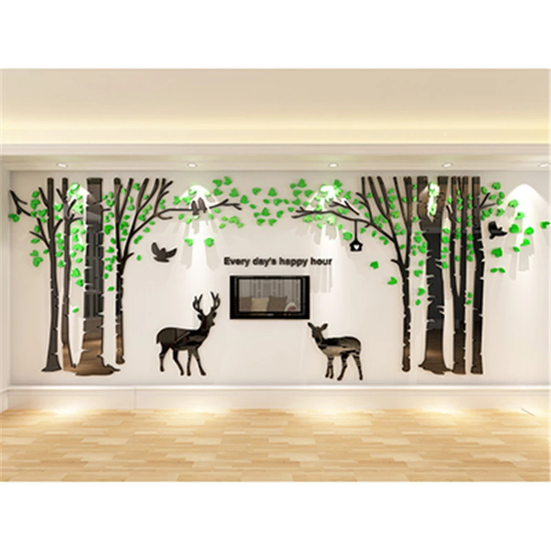 New-Large-Three-dimensional-wall-sticker-Forest-Deer-Living-Room-Sofa-Kids-Room-Wall-Home-decor (3)