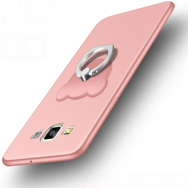 For Samsung Galaxy Grand 2 case g7105 silicone Luxury protection funda Samsung Galaxy Grand 2 Duos case cover soft G7102 G7106 - Color: Rose gold with ring