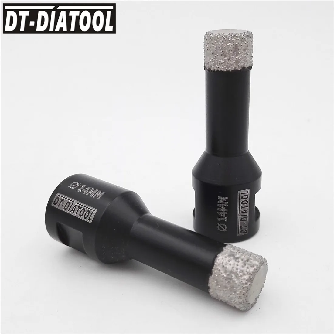 DT-DIATOOL 2pcs Dia14mm Dry Vacuum Brazed Diamond Drill Core Bits Professional Quality Drilling granite marble tile M14 Thread
