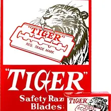 100 шт Тигр двойной край Безопасные лезвия хромированная сталь промышленность-кожа