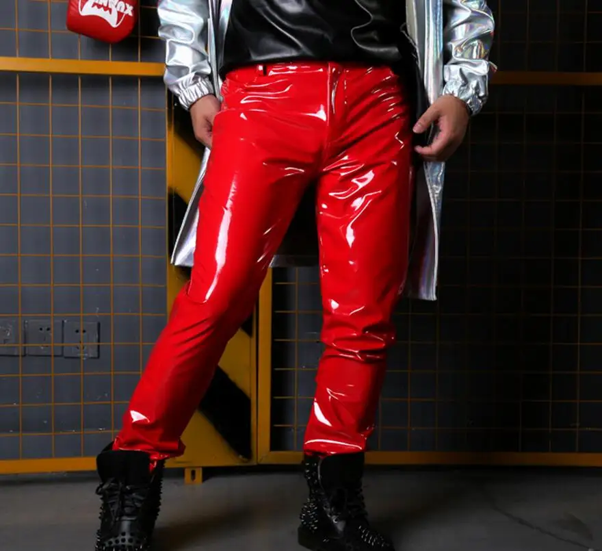 prince red leather pants