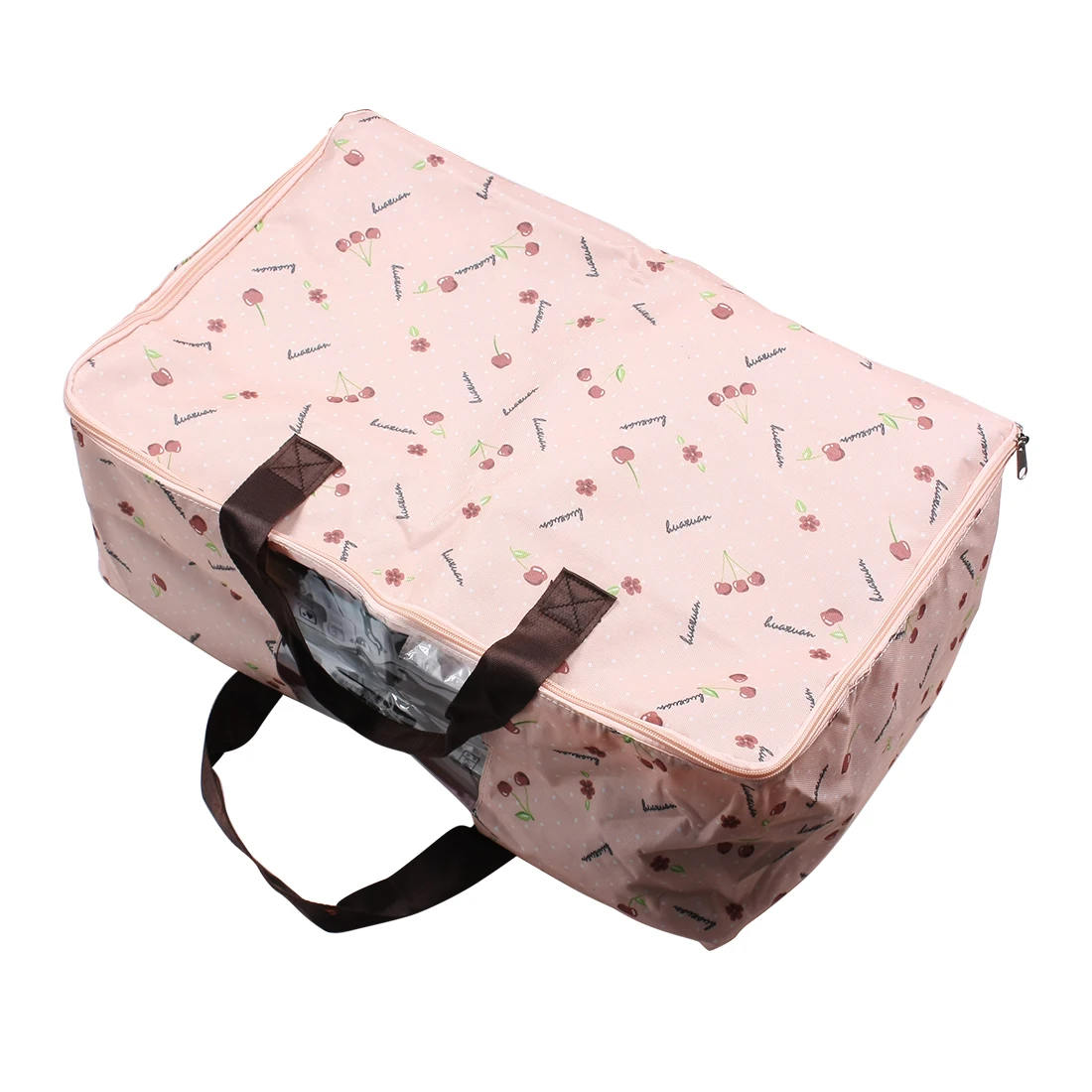 UXCELL Cherry Print Folding Zipper Closure Clothes Quilt Duvet Storage