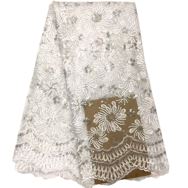 French net lace fabric african style with sequins for party dress GYNL0017 | Дом и сад