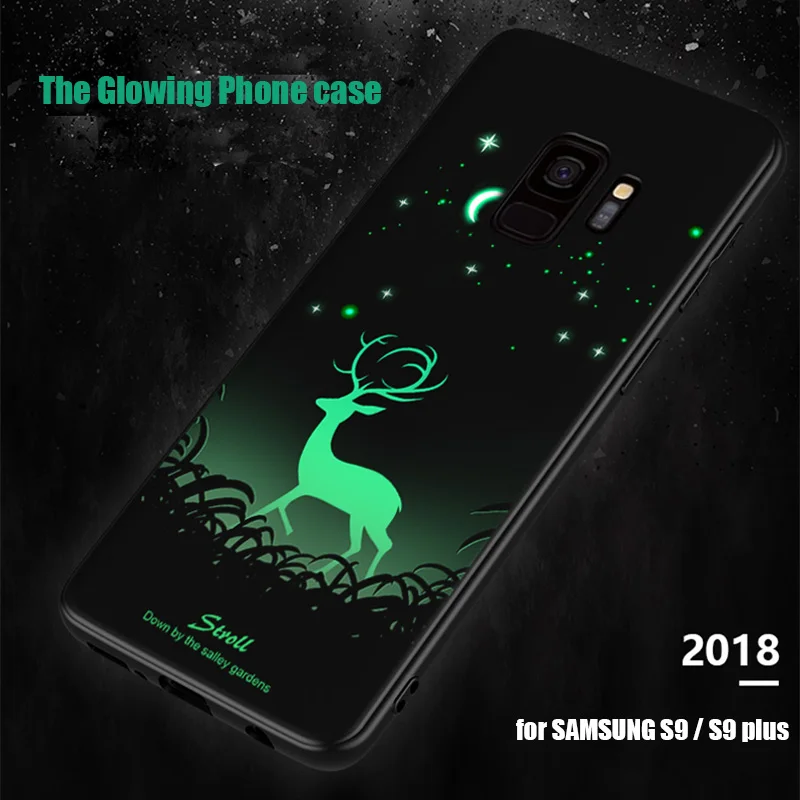

For Samsung S9 S9+ New Luminous Soft Shell TPU protection mobile phone Case For Samsung S8 S8plus Back Cover Glowing Phone Case