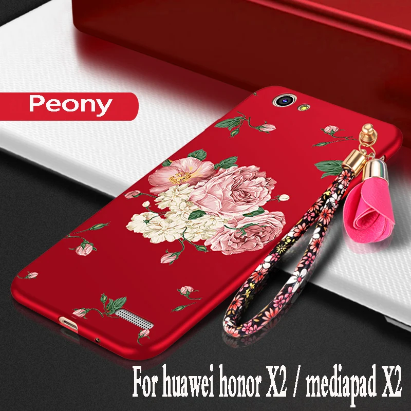 

For huawei mediapad x2 Case silicon 7.0 luxury fundas protector mobile phone bag For huawei honor x2 mediapad x2 Cover 3D Flower