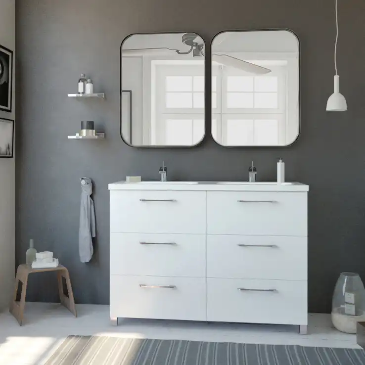 120 Cm Modern Bathroom Vanity Nexo Cabinet White 121 X 90 46 120 Cm Modern Bathroom Vanity Nexo