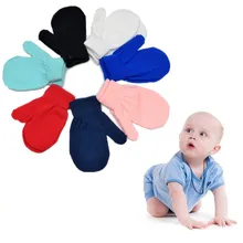 1 пара Новое поступление на зиму для маленьких мальчиков и девочек трикотажные перчатки теплые веревку полный митенки для пальцев перчатки для детей Дети