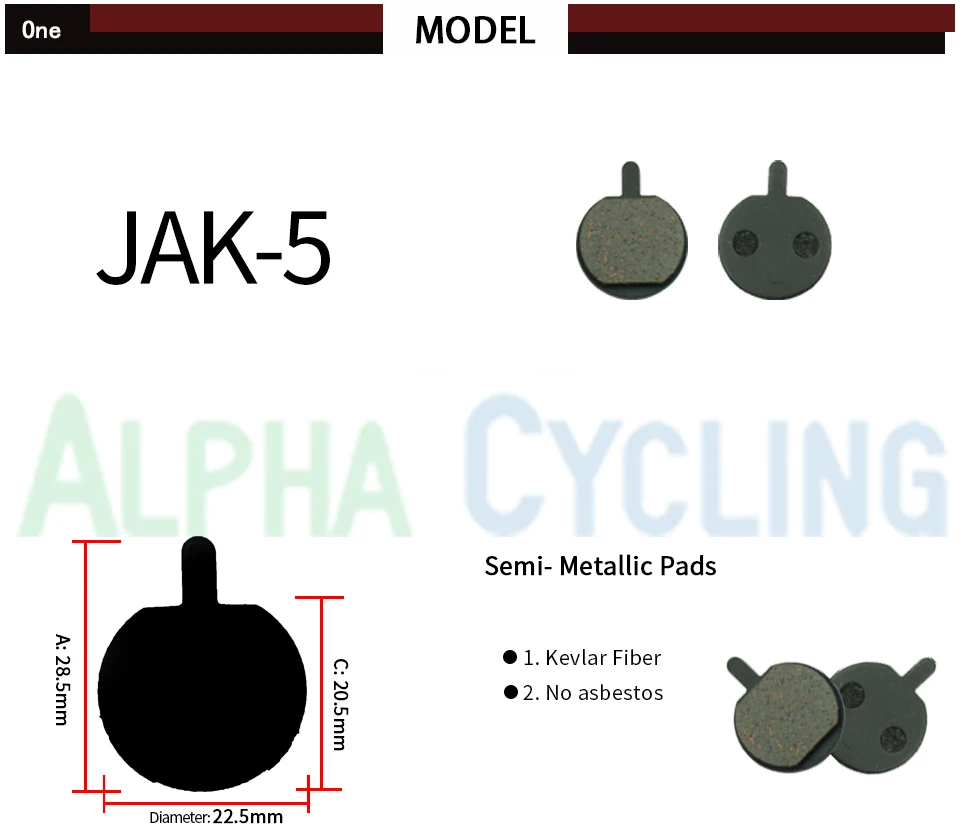 Велосипедные тормозные колодки для JAK-5, оригинальные заводские тормозные колодки, резина, 4 пары