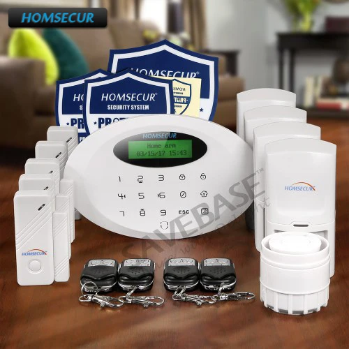 

HOMSECUR Wireless&wired GSM Burglar Intruder Alarm System With IOS/Android APP M3GB