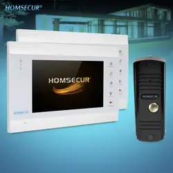 HOMSECUR 7 "проводной видео запись двери Интерком охранника с сенсорной клавиатурой мониторы (BC011HD-B + BM705HD-W)