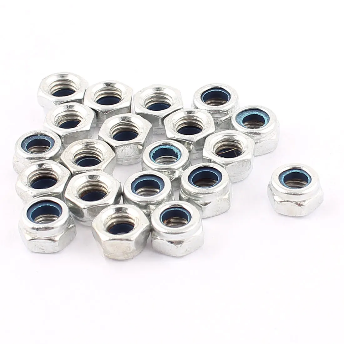 

UXCELL 20Pcs M5 Nylon Insert/Nyloc Locking Nuts Stainless Steel Hexagon Drive
