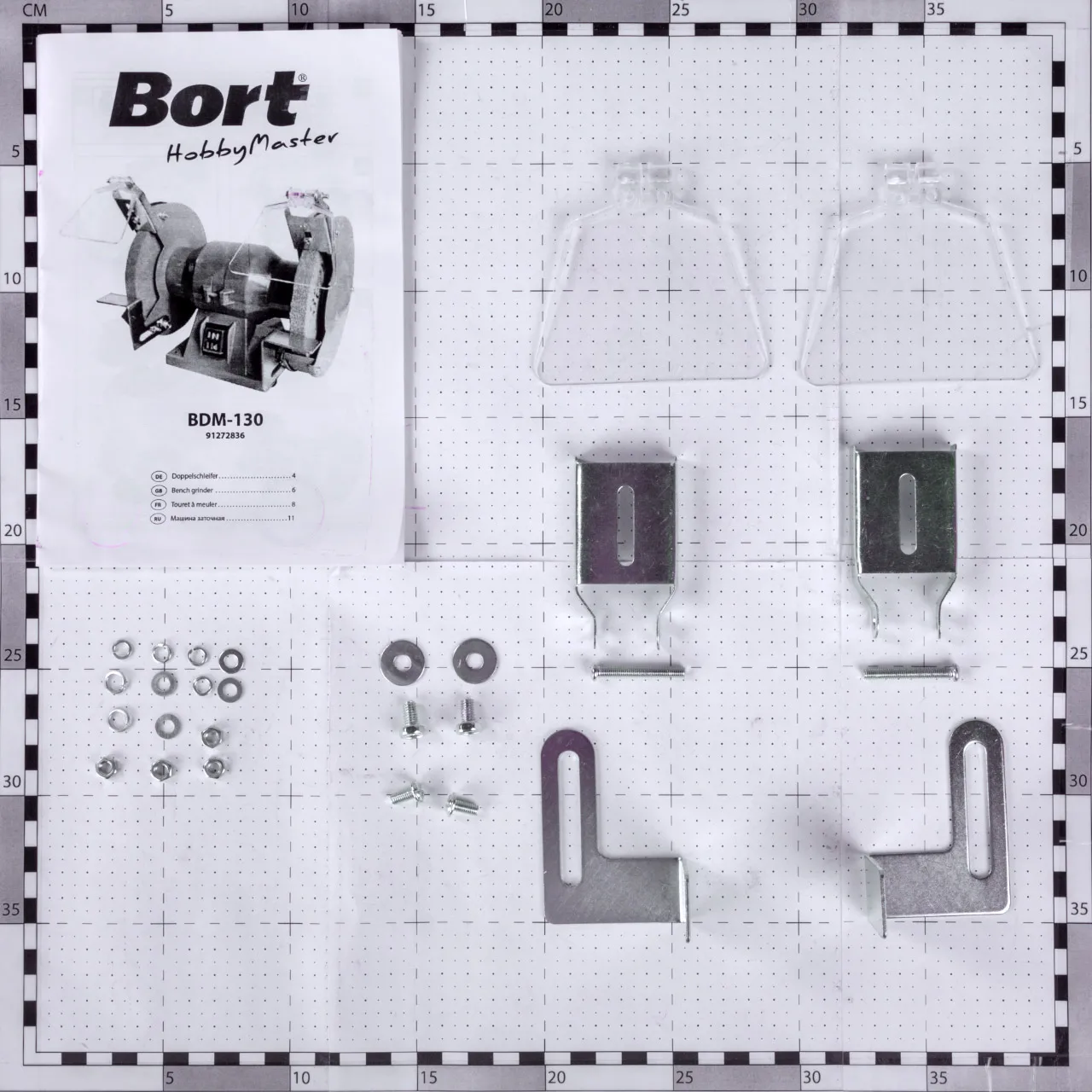 Машина заточная Bort BDM-130 (Мощность 130 Вт, Скорость холостого хода 2950 об/мин, посадочный диаметр диска 12,7 мм)