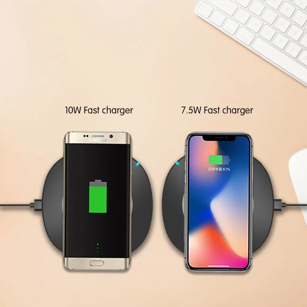 

10W Qi Wireless Charger For iPhone X/XS Max Quick Charge 3.0 Fast Charger Wireless Charging For Xiaomi 9 Iphone X Huawei P20